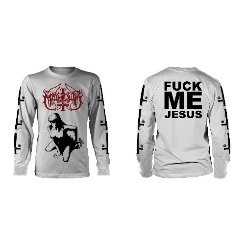 Marduk Fuck Me Jesus White Long Sleeve Black Metal Season Of Mist