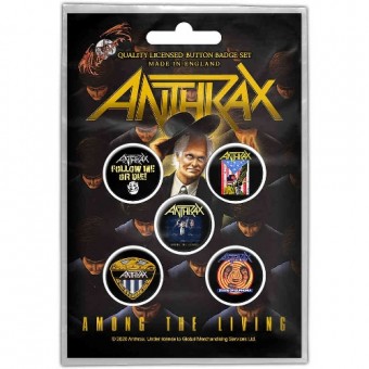 Anthrax - Among the Living - BUTTON BADGE SET