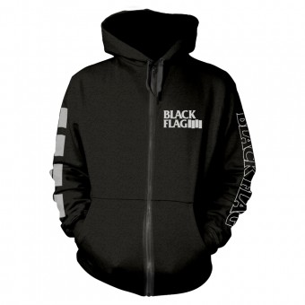 Black Flag - Logo - Hooded Sweat Shirt Zip (Men)