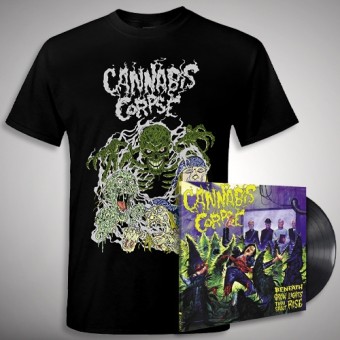 Cannabis Corpse - Beneath Grow Lights Thou Shalt Rise [bundle] - LP + T-Shirt bundle (Men)