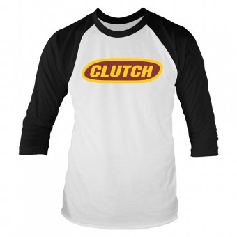 Clutch - Classic Logo (whte/black) - Baseball Shirt 3/4 Sleeve (Men)