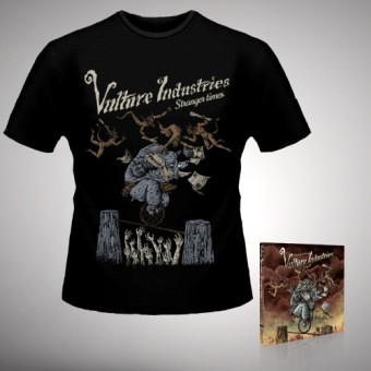 Vulture Industries - Stranger Times - CD DIGIPAK + T-shirt bundle (Men)