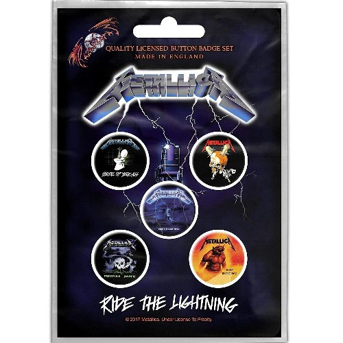 Metallica | Ride The Lightning - BUTTON BADGE SET - Thrash / Crossover |  Season of Mist
