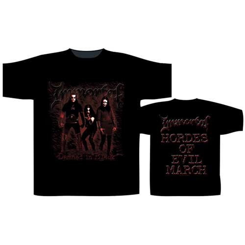Immortal, Damned In Black - T-shirt - Black Metal