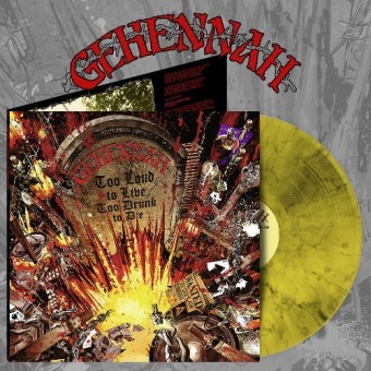 Gehennah - Too Loud To Live, Too Drunk To Die - LP Gatefold Coloured