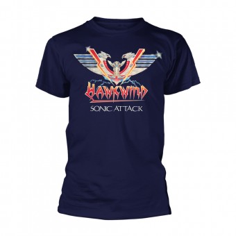 Hawkwind - Sonic Attack (navy) - T-shirt (Homme)