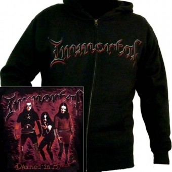 Immortal - Damned In Black - Hooded Sweat Shirt Zip (Homme)