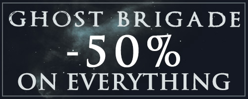 50% off on all ghost brigade items