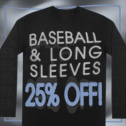 25% discount on long sleeve shirts!